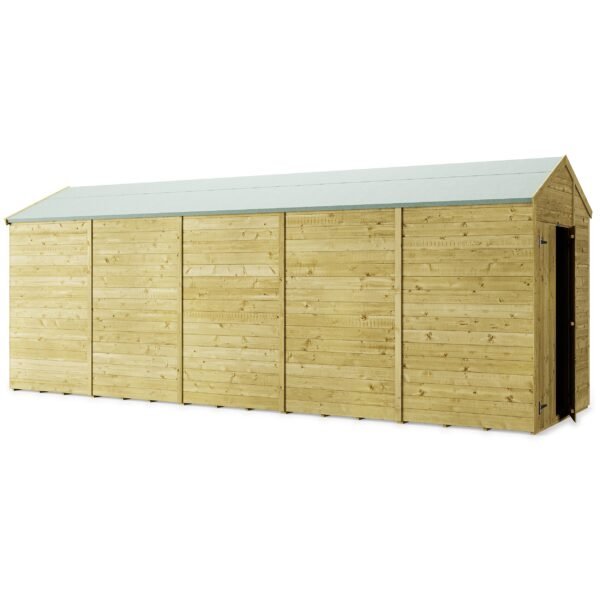 Store More 20x6 Large Tongue and Groove Apex Garden Shed with Double Doors (Windowless) - Image 5
