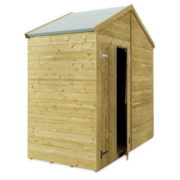 Store More 4x8 Small Tongue and Groove Apex Garden Shed with Door (Windowless) - Image 5