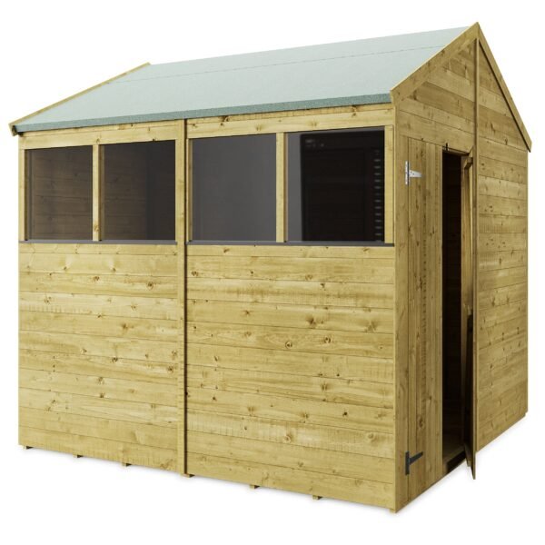 Store 8x8 More Tongue and Groove Apex Garden Shed with Double Doors & Windows - Image 5
