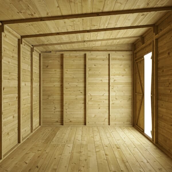 Store More 12x8 Tongue and Groove Pent Shed with Double Doors (Windowless) - Image 4