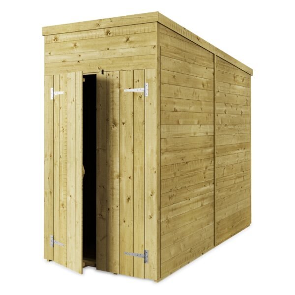 Store More 4x8 Small Tongue and Groove Pent Shed with Door (Windowless) - Image 5