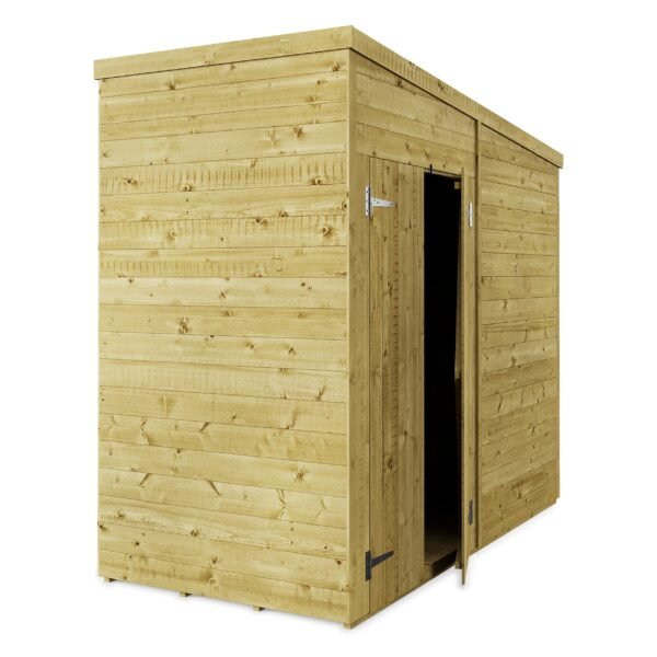 Store More 4x8 Small Tongue and Groove Pent Shed with Door (Windowless) - Image 4