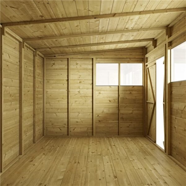 Store More 8x8 Tongue and Groove Pent Shed with Double Doors & Windows - Image 5