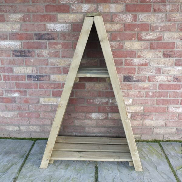 Shire Pressure Treated Small Triangular T&G Wooden Log Store - Image 4