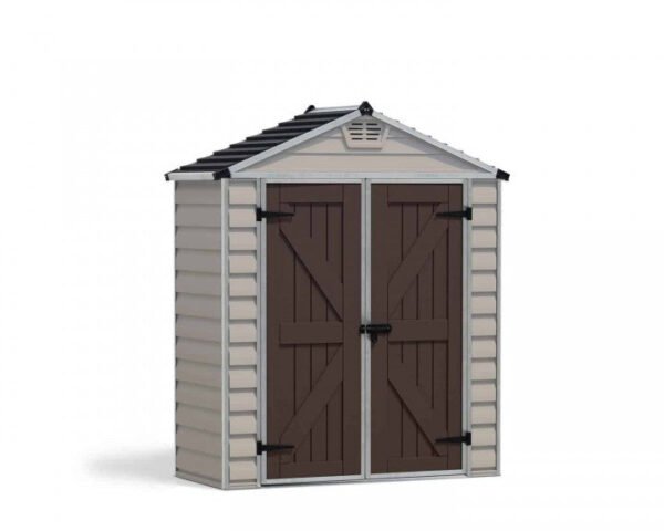 SkyLight Plastic 6x3 Dark Tan Apex Garden Shed - Canopia by Palram - Image 9