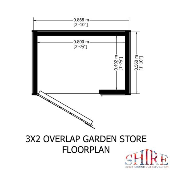 Shire Pressure Treated Wooden Overlap Garden Storage Tool Store - Image 5