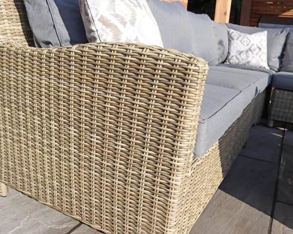 Wentworth Rattan Deluxe Modular Corner Lounge Set with 2 Stools & Height Adjustable Table - Image 5