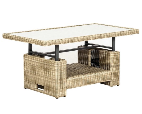 Wentworth Rattan Deluxe Modular Corner Lounge Set with 2 Stools & Height Adjustable Table - Image 10