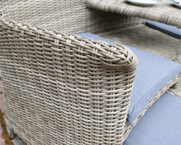 Wentworth Rattan Garden Lounge Sets with 2 Chairs, 2 Footstools & Cushions - Image 4