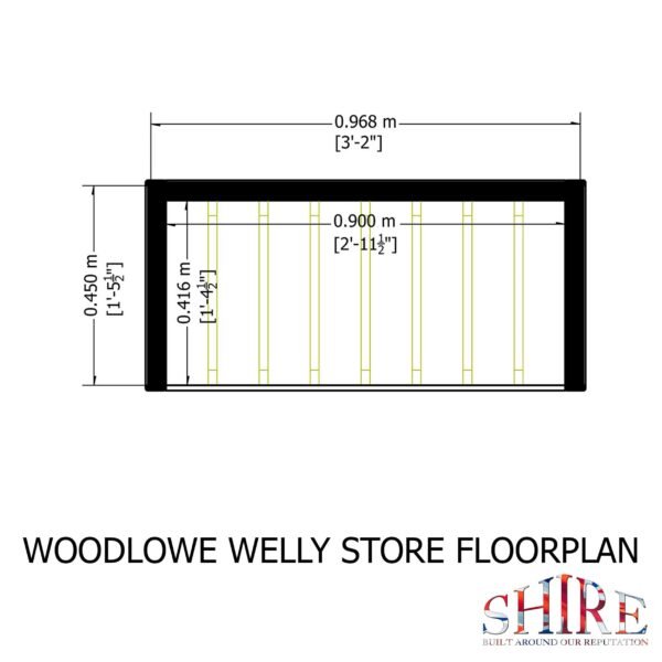 Shire Woodlowe Pressure Treated Wooden Welly & Muddy Boots Store - Image 5
